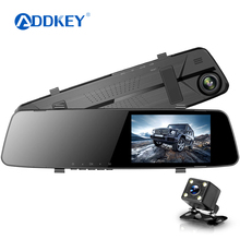 4.3 inch 1080P car rearview mirror Car Dvr full HD 1080p car driving video recorder camera car reverse image dual lens dash cam 2024 - buy cheap