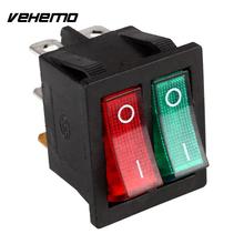 Vehemo Switches ABS Double Boat Rocker Switch Toggle Switche Toggle Switch Red & Green Button Durable Lighting Accessories DIY 2024 - buy cheap