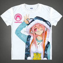 Camiseta japonesa do anime super sonico, camiseta cosplay do anime suzuki fujimi fuuri, camisa de algodão, natal, dia das bruxas, coolimpressão 2024 - compre barato