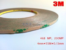 3M 4mm*55M*0.13mm Original 468 MP 200MP Double Sided Adhesive Transfer Tape for Phone Tablet Screen, Metal Panel Foam 468MP 2024 - buy cheap