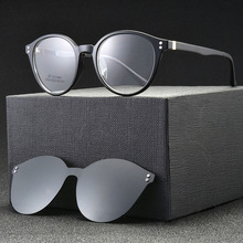 Мужские очки для близорукости, женские солнцезащитные очки, магнитный зажим, оптическая Мужская TR оправа, Поляризованные магнитные клипсы 2024 - купить недорого