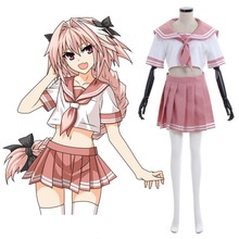 Fate Apocrypha Rider of Black Astolfo Sailor Suit Cosplay Costume Girls Schools Top Skirt Clothing L321 2024 - buy cheap