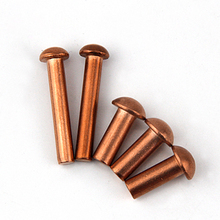 50Pcs M2.5 Copper Rivet Pan Head Solid Rivets Brass Round Cap Nail 3-12mm Length 2.5mm Diameter 2024 - buy cheap