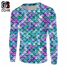 OGKB-Sudadera con capucha para hombre y mujer, suéter holgado con estampado de moda, a escala de pez, 3d, talla grande 5xl, para Otoño e Invierno 2024 - compra barato