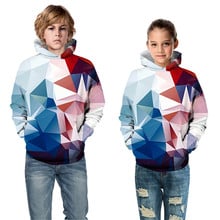 Kids 3D Colorful Boxes Printing Hoodies Boys Girls New Fashion Autumn Winter  Casual Pullovers Children Hoodie Sweatshirts 2024 - buy cheap