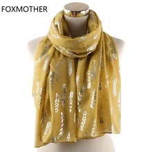 FOXMOTHER New Fashion Wheat Scarf Women Foil Sliver Shiny Glitter Scarves Yellow Pink Shimmer Shawl Wraps Foulard Hijab Ladies 2024 - buy cheap