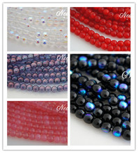 6 MM 150 unids/pack mezclado 5 colores/AB/aburridas de color esmalte de cristal checo perlas sueltas perlas de joyería 2024 - compra barato