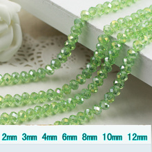 5040 AAA Top Quality Peridot AB Color Loose Crystal Glass Rondelle beads.2mm 3mm 4mm,6mm,8mm 10mm,12mm Free Shipping! 2024 - buy cheap