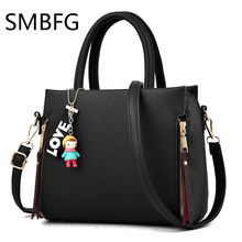 PU Leather Handbags Ladies Tote Bag Girl Pendant Ladies Female Square Shoulder Bags Bolsas Femininas New Fashion Crossbody Bags 2024 - buy cheap