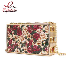 Bolsa de mão feminina com design de flor, bolsa de jantar em estilo vintage, de luxo, bolsa crossbody para mulheres 2024 - compre barato