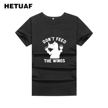 HETUAF-camisetas con estampado "Don't Feed The Winos" para Mujer, playera con estampado de dibujos animados Hippie, ropa Vintage para Mujer 2018 2024 - compra barato
