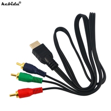 kebidu HOT 1080p HDMI-compatible-Male To 3 RCA Cable Video Audio HDMI-compatible VGA 3 AV Cord Converter Adapter For HDTV 2024 - buy cheap