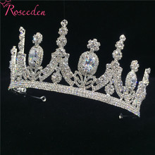 Tiara noiva de luxo, elegante, zircônia cúbica, coroa, joias, acessórios de cabelo, casamento, princesa, coroa, re3245 2024 - compre barato