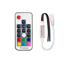 DC5-24V RGB Controller 17 keys Mini RF Wireless Remote Control Led Dimmer 4pin Wire for 5V 12V 24V 5050 RGB Strip Light JQ 2024 - buy cheap