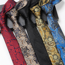 Fashion Mans Tie 6cm Slim Tie High Quality Polyester Korean Skinny Tie Formal Dress Leisure Paisley Neckties Wedding Party Gift 2024 - buy cheap