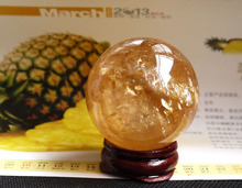 Natural Citrine Calcite Quartz Crystal Sphere Ball Healing 40mm +Stand 2024 - buy cheap