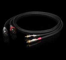 Hi End Silver Plated Audio Cable 2 RCA Male to 2 XLR HIFI Plug 3 Pin Male Audiophile Cable 2024 - buy cheap