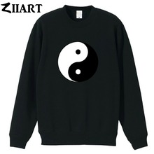 Yin e yang chinês filosofia casal roupas meninas mulher algodão outono inverno camisola de lã 2024 - compre barato