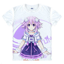 Camiseta con estampado de Neptunia Hyperdimension para hombre, camisa de manga corta con estampado de Neptunia, traje kawaii de anime 2024 - compra barato