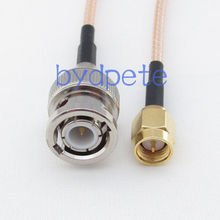 Cable BNC male plug to SMA male plug straight RG316 Pigtail jumper cable 12inch 2024 - buy cheap