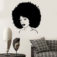 Beautiful Sexy Girl Wall Stickers Vinyl Decal Home Decor Art Sticker Afro Woman Lady Hair Face Murals Beauty Hair Salon LC1073 2024 - buy cheap