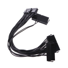 Cable Triple psu-atx de 30cm, 24 Pines, 20 + 4 pines, adaptador de Cable de fuente de alimentación 18AWG para Cable de alimentación para línea de inicio de sincronización de minería 2024 - compra barato