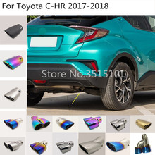 Car Body Cover Muffler Stainless Steel Pipe Outlet Dedicate Exhaust Tip Tail 1pcs For Toyota C-HR CHR 2017 2018 2019 2020 2024 - buy cheap
