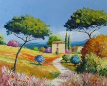 High quality Oil painting Canvas Reproductions Path in Provence By Jean Marc Janiaczyk hand painted 2024 - buy cheap