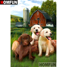 HOMFUN 5D DIY Алмазная картина полностью квадратная/круглая дрель "животное собака" вышивка крестиком подарок домашний Декор подарок A08994 2024 - купить недорого