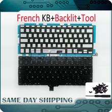 OEM NEW for Macbook Pro 13" A1278 FR French Keyboard French AZERTY Layout +Backlight Backlit+Screws 2009-2012 Year 2024 - buy cheap