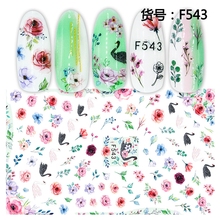 New Arrival 5 Sheets 3D Super Thin Nail Stickers Tips Nail Art Adhesive Decals Manicure Tool Dark Decoration Flower Nail Decals 2024 - buy cheap