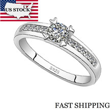 Anillo de cristal flor US STOCK 15%, anillos de joyería de plata Vintage para hombre y mujer, anillo femenino, anillo Masculino Uloveido J411 2024 - compra barato