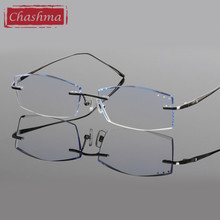 Brand Titanium Fashion Male Eye Glasses Diamond Rimless Glasses Frames Man Eyeglass Frame lenses, optical Glasses frame, eyewear accessories, for man, for male, fashion, classic 2024 - buy cheap