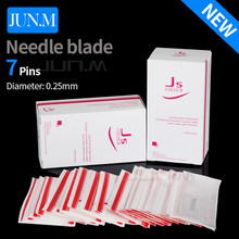 50Pcs Professional Tattoo Microblading Permanent Makeup Needles Blades Eyebrow Manual Bevel Flex 7 Pin  For Microblading Pen 2024 - buy cheap