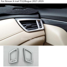 Guarnição para saída de ar condicionado automotivo, cobertura interna e cromada para nissan x-trail, xtrail t32/rogue 2017, 2018, 2019, 2020 2024 - compre barato