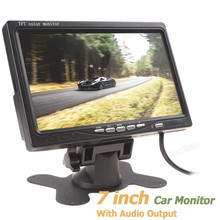 800x480 7 Polegada monitor do carro a cores tft lcd tela retrovisor do carro monitor com saída de áudio 2024 - compre barato