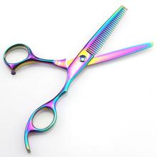 New professional 5.5 inch 6 inch Japan 440C steel 9cr13 hair scissors thinning barber hairdressing scissors shears Free shipping 2024 - buy cheap