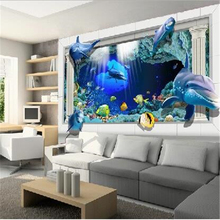 beibehang Mural Underwater World Children's room Living Ocean living room 3Ddimensional space mural People Wallpaper 2024 - buy cheap