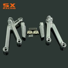 Motorcycle Silver Street Bike Rear Foot Pegs Pedal Footrest For KAWASAKI ZX10R ZX 10R 2004 2005 04 05 Motorbike 2024 - buy cheap