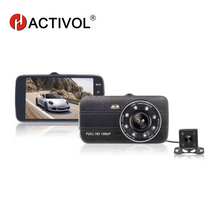 HACTIVOL Car DVR 4 Inch IPS Screen Auto Camera Dual Lens FHD 1080P Dash Cam Video Recorder Night Vision G-sensor 170 Degree 2024 - buy cheap