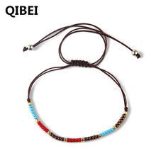 2018 QIBEI Handmade MIYUKI Seed Bead Bracelet DIY charms love Lucky Bracelets & Bangles For Women Men Seed Beads Bracelets 2024 - buy cheap