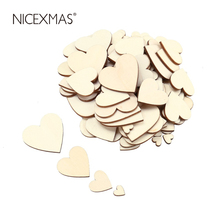 NICEXMAS-manualidades con forma de corazón de amor de madera para niños, suministros de fiesta de cumpleaños, bricolaje, álbum de recortes, decoración de boda artesanal, Día de San Valentín 2024 - compra barato