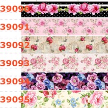 10yards - different sizes -Flowers pattern Grosgrain ribbon -beautiful flowers pattern printed ribbon 2024 - buy cheap