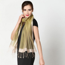 Solid Real 100% Silk Tassel Scarf Luxury Brand Bandana Shawls Bandanas For Women Elegante Aristocraat Muslim hijab 2024 - buy cheap