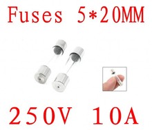 100Pcs Set 5*20mm 10A Quick Blow Glass Tube Fuse Assorted Kits,Fast-blow Glass Fuses 2024 - buy cheap