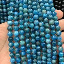 round apatite stone beads natural stone beads DIY loose beads for jewelry making strand 15" wholesale ! 2024 - buy cheap
