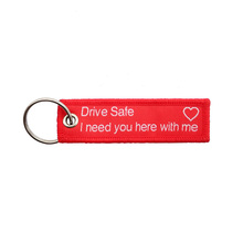 Drive Safe Keychain I need you here with me 7.7*2cm KISS ME BEFORE FLIGHT Keychain Aviation label CREW Pendant women men Outdoor 2024 - buy cheap