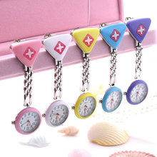 BUMVOR 1PC Hot Sale 2018 Clip Nurse Doctor Pendant Pocket Quartz Red Cross Brooch Nurses Watch Fob Hanging Medical reloj 2024 - buy cheap