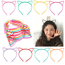Accesorios coreanos para el cabello, cinta para el pelo con orejas de gato, tocado con bisel y orejas de dientes, diadema de plástico de dibujos animados, 2020, 5 uds. 2024 - compra barato