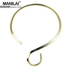 MANILAI Big Fashion Punk Choker Necklaces Maxi Jewelry Metal Torques Choker Women Bib Collar Statement Necklaces Collier Femme 2024 - buy cheap